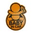 Reflexná samolepka na auto Baby in car oranžová