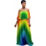 Regenbogen-Sommer-Maxikleid 3