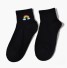 Regenbogensocken für Damen schwarz