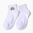 Regenbogensocken für Damen weiß