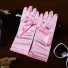 Rękawiczki damskie satynowe różowy