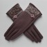 Rękawiczki damskie z koronką J3119 jasny brąz