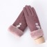 Rękawiczki damskie z kotem J2830 purpurowy