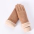 Rękawiczki damskie z płatkami J2841 brązowy