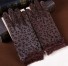 Rękawiczki damskie ze wzorem lamparta brązowy