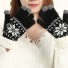 Rękawiczki zimowe damskie ze śnieżynką J2435 czarny