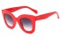 Retro-Sonnenbrille mit breitem Rahmen J2967 rot