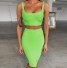 Rochie bodycon din două piese verde neon