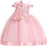 Rochie de bal pentru fete N161 roz deschis