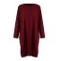 Rochie de damă cu buzunare monocrom burgundy