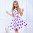 Rochie de dama eleganta cu buline J1089 violet