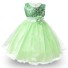 Rochie de fata luxoasa cu floare J3238 verde