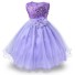 Rochie de fata luxoasa cu floare J3238 violet