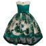 Rochie de fată N276 verde inchis