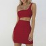 Rochie de femeie cu croi burgundy