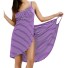 Rochie de plajă cu dungi violet