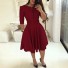 Rochie de seara cu fermoar A2779 burgundy