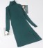 Rochie de toamnă tricotată verde inchis