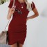 Rochie de vară pentru femei A731 burgundy