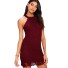 Rochie din dantelă fără mâneci A2502 burgundy