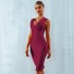 Rochie elegantă de teacă pentru femei A2504 burgundy