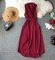 Rochie fără mâneci de culoare solidă burgundy