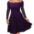 Rochie formală din dantelă violet