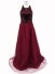 Rochie lungă de seară burgundy