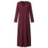 Rochie maxi pentru femei cu glugă burgundy