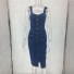 Rochie midi din denim albastru