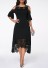 Rochie midi formala plus marime negru