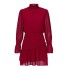 Rochie mini cu guler cu volane burgundy