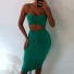 Rochie sexy din două piese verde