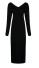 Rochie tricotată midi negru