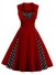 Rochie vintage pentru femei cu buline burgundy