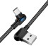 Rohový nabíjací USB kábel čierna