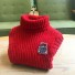 Rollkragenpullover für Kinder mit Bär rot