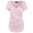 Rüschen-T-Shirt für Damen rosa