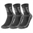 Sada 3 párov zimných ponožiek pre mužov Športové teplé ponožky Pánske lyžiarske ponožky veľkosti 38-45 sivá