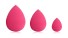 Sada kosmetických houbiček na make-up - 3 ks růžová