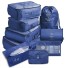 Sada kozmetických tašiek 9 ks T704 tmavo modrá
