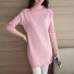Salopetă tricotată lungă pentru femei roz