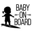 Samolepka na auto baby on board B480 černá
