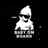 Samolepka na auto Baby on Board N1 bílá