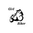Samolepka na auto Girl Biker černá