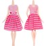 Šaty pre Barbie s mašľou ružová