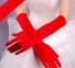 Satynowe rękawiczki damskie czerwony
