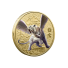 Sběratelská mince s čínskými mýtickými zvířaty Pamětní medaile pro štěstí Mince s čínskou mytologiií Pamětní pozlacená malovaná mince 4 x 0,3 cm 2
