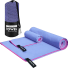 Schnell trocknendes Sporthandtuch, Fitnessstudio-Handtuch, schnell trocknendes Strandtuch, 40 x 80 cm hellviolett