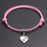 Schnurarmband mit Herz H469 rosa